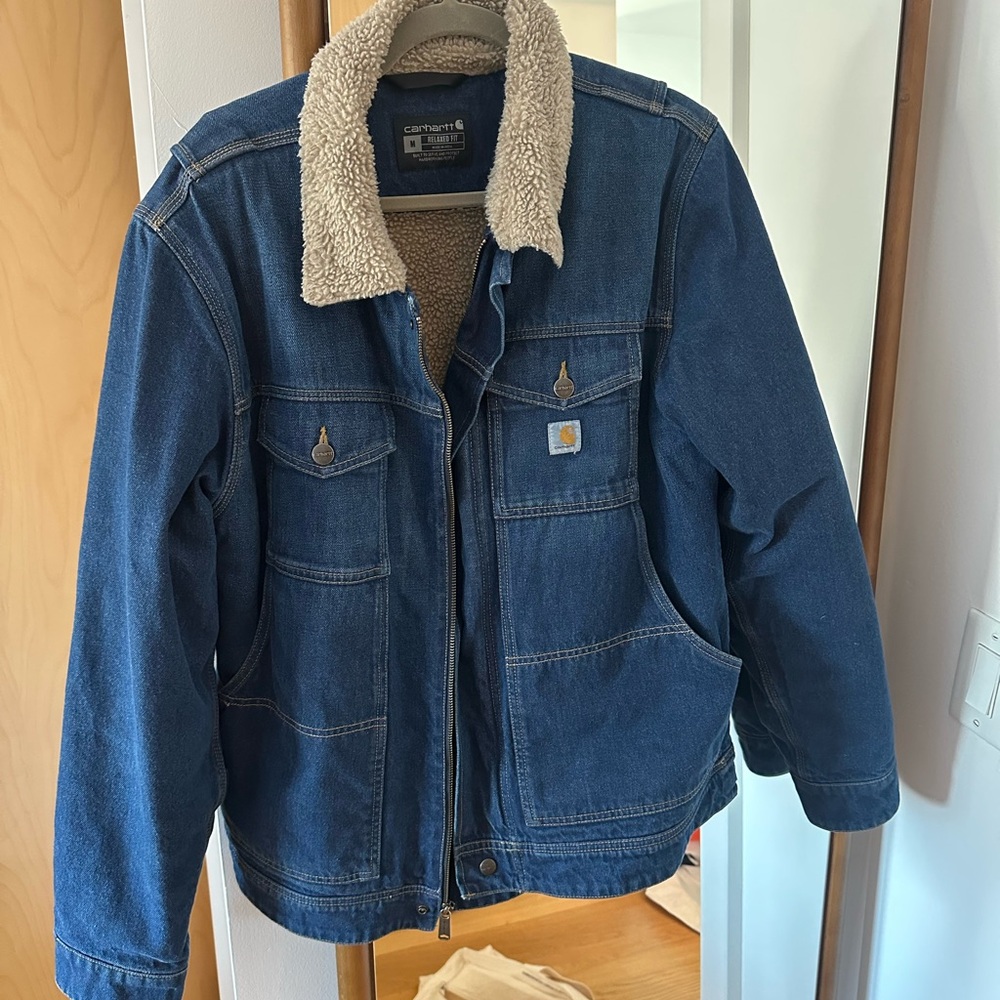 Carhartt Denim Jacket with Sherpa Lining